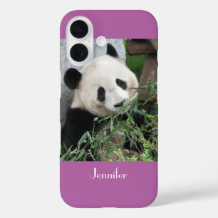 かわいいジャイアントパンダ,蘭,紫,名前, iPhone 16ケース
