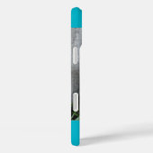 かわいいジャイアントパンダ、青い背景、名前をカスタムする Case-Mate iPhoneケース (裏面 / 右)