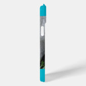 かわいいジャイアントパンダ、青い背景、名前をカスタムする Case-Mate iPhoneケース (裏面 / 右)