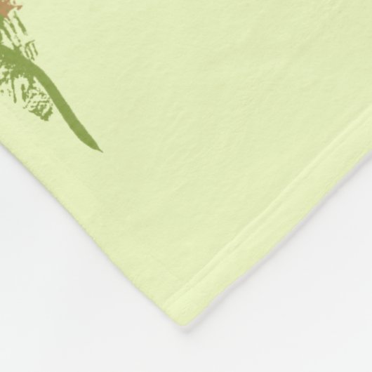 かわいいジャガイモにつま先おもしろいポテトパングリーン フリースブランケット (角)