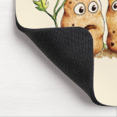 かわいいジャガイモはポテトパおもしろいンのつま先がある マウスパッド (コーナー)