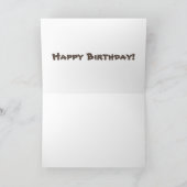 かわいいジャガーブラックパンサー猫漫画イラストレーション カード (内部)