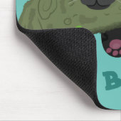 かわいいジャガー黒ヒョウ猫の漫画イラストレーション マウスパッド (コーナー)