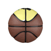 かわいいジャガー黒ヒョウ猫の漫画イラストレーション ミニバスケットボール (右)