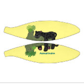 かわいいジャガー黒ヒョウ猫の漫画イラストレーション ミニバスケットボール (パネル)