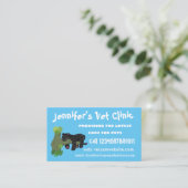 かわいいジャガー黒ヒョウ猫の漫画イラストレーション 名刺 (スタンド正面)