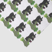 かわいいジャガー黒ヒョウ猫の漫画イラストレーション 薄葉紙 (詳細)