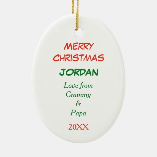 かわいいジャグリングのラクーンの子供たちクリスマス セラミックオーナメント (裏面)