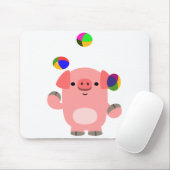 かわいいジャグリング漫画ブタマウスパッド マウスパッド (マウス)