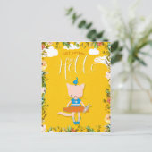 かわいいジャストことわざこんにちは ポストカード (スタンド正面)