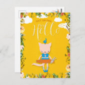 かわいいジャストことわざこんにちは ポストカード (正面/裏面)