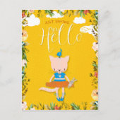 かわいいジャストことわざこんにちは ポストカード (正面)