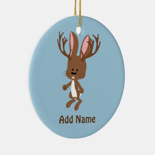 かわいいジャッカロープ セラミックオーナメント (右)