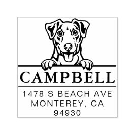 かわいいジャックラッセルカスタムドッグアドレススタンプ セルフインキングスタンプ