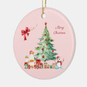 かわいいジャックラッセルテリアのクリスマス♡ セラミックオーナメント (左)