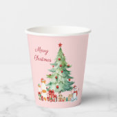 かわいいジャックラッセルテリアのクリスマス♡ 紙コップ (正面)
