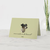 かわいいジャックラッセル犬 サンキューカード (裏面)