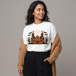かわいいジャック・オ・ランタン・ハロウィンのお城 Tシャツ