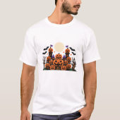 かわいいジャック・オ・ランタン・ハロウィンのお城 Tシャツ (正面)