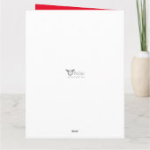 かわいいジャック・ラッセル・テリアの犬のクリスマスサンタ カード (裏面)