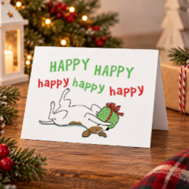 かわいいジャック・ラッセル・テリア | ハッピー・パピー・ドッグ・クリスマス シーズンカード