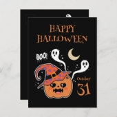 かわいいジャックO'ランタン不気味かわいい ポストカード (正面/裏面)