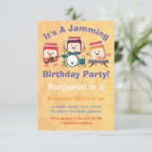 かわいいジャムセッションミュージシャン漫画の誕生日 招待状 (スタンド正面)