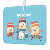 かわいいジャムセッション漫画ミュージシャンユーモア カーエアーフレッシュナー (左)