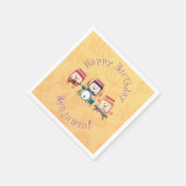 かわいいジャムセッション漫画ミュージシャンユーモア スタンダードカクテルナプキン (角)