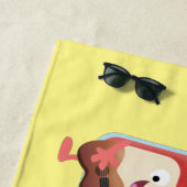 かわいいジャムセッション漫画ミュージシャンユーモア ビーチタオル (インサイチュ)