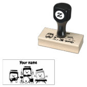 かわいいジャムセッション漫画ミュージシャンユーモア ラバースタンプ (押印)