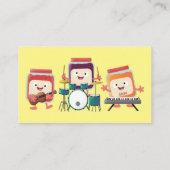 かわいいジャムセッション漫画ミュージシャンユーモア 名刺 (裏面)