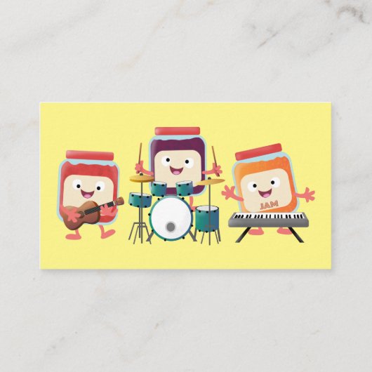 かわいいジャムセッション漫画ミュージシャンユーモア 名刺 (裏面)