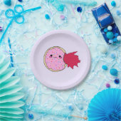 かわいいジャムドーナツ食べちゃって ペーパープレート (パーティー)