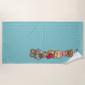 かわいいジャンクフードのビーチタオル ビーチタオル (正面)