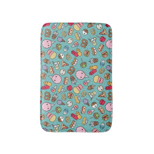 かわいいジャンクフードバスマット バスマット (正面縦)