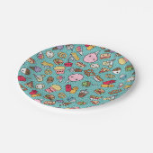 かわいいジャンクフード ペーパープレート (アングル)