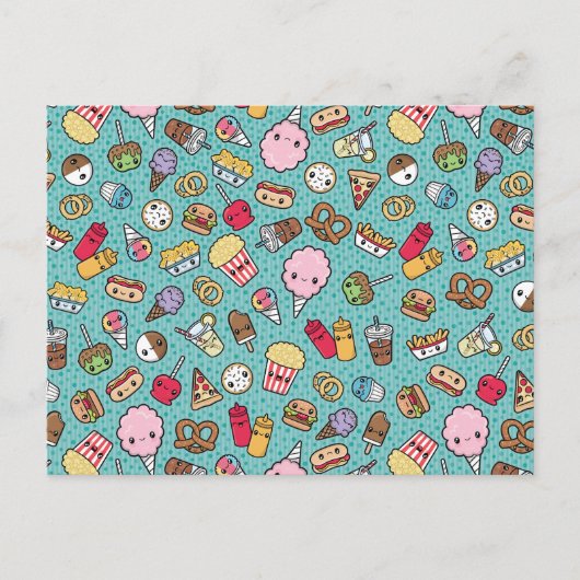 かわいいジャンクフード ポストカード (正面)