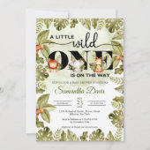 かわいいジャングルのサファリがトラックを運転している  招待状 (正面)