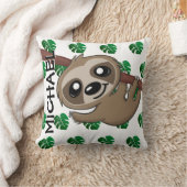 かわいいジャングルのサファリのナマケモノの子どもたち クッション (ブランケット)