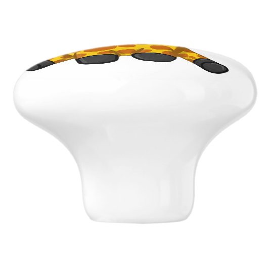 かわいいジャングルのサファリキリン動物の子どもたち セラミックノブ (側面)