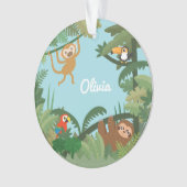 かわいいジャングルのテーマの子供部屋の装飾的なオーナメント オーナメント (正面)