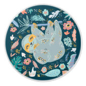 かわいいジャングルのナマケモノ好き セラミックノブ (正面)