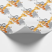 かわいいジャングルのベビーの動物の包装紙 ラッピングペーパー (角)