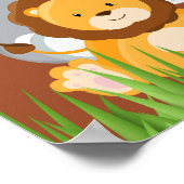 かわいいジャングルのベビーアニマルポスター ポスター (角)