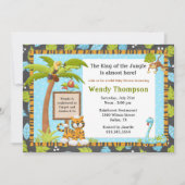 かわいいジャングルのベビーシャワーの招待状 招待状 (正面)