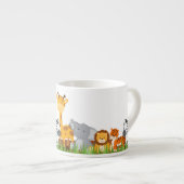 かわいいジャングルのベビー動物のエスプレッソのマグ エスプレッソカップ (正面右)