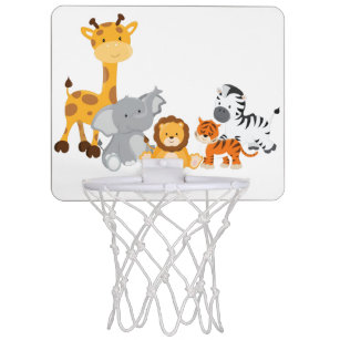 かわいいジャングルのベビー動物の小型バスケットボールのゴール ミニバスケットボールゴール
