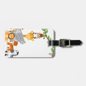 かわいいジャングルのベビー動物の荷物のラベル ラゲッジタグ (正面横)