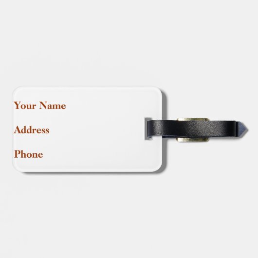 かわいいジャングルのベビー動物の荷物のラベル ラゲッジタグ (裏面横)